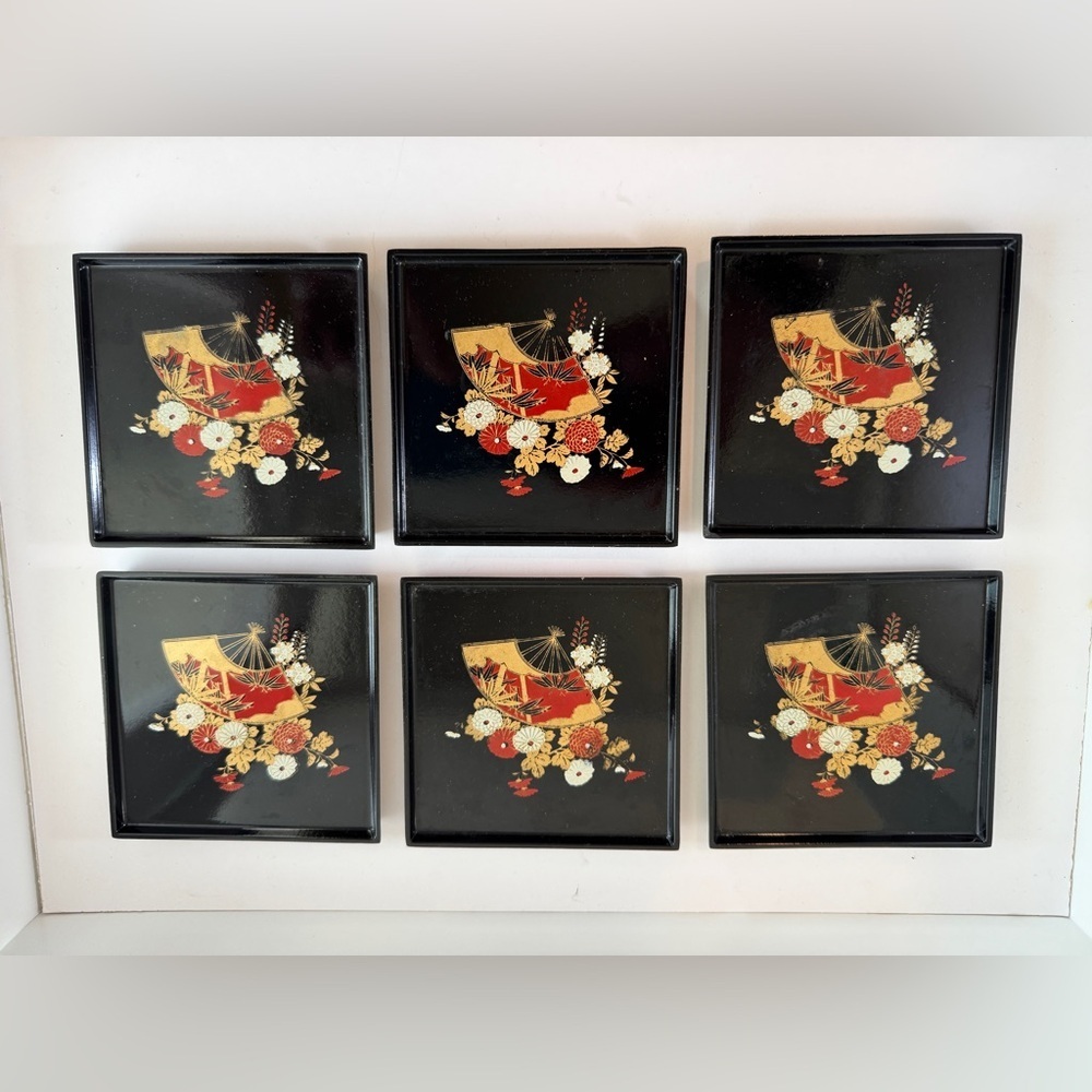 Otagiri Japan Coaster set of 6 in original box - Picture 8 of 12